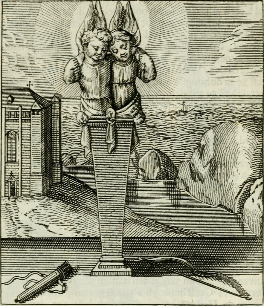 An illustration from Cl. Bruins Aanmerkingen op Otto van Veens Zinnebeelden der goddelyke liefde, 1726, leaf 134