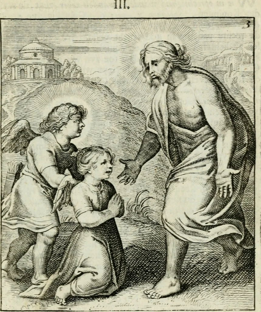 An illustration from Cl. Bruins Aanmerkingen op Otto van Veens Zinnebeelden der goddelyke liefde, 1726, leaf 22