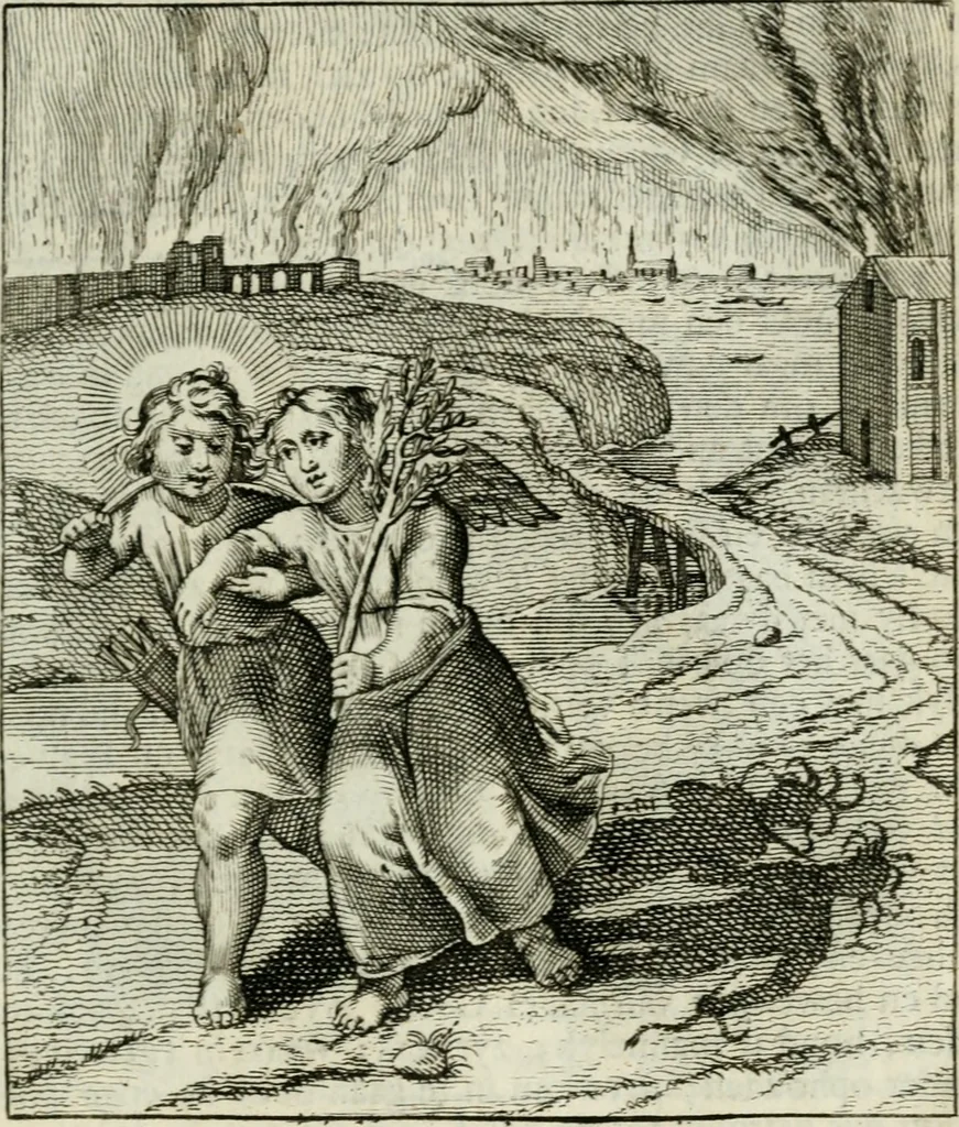 An illustration from Cl. Bruins Aanmerkingen op Otto van Veens Zinnebeelden der goddelyke liefde, 1726, leaf 66