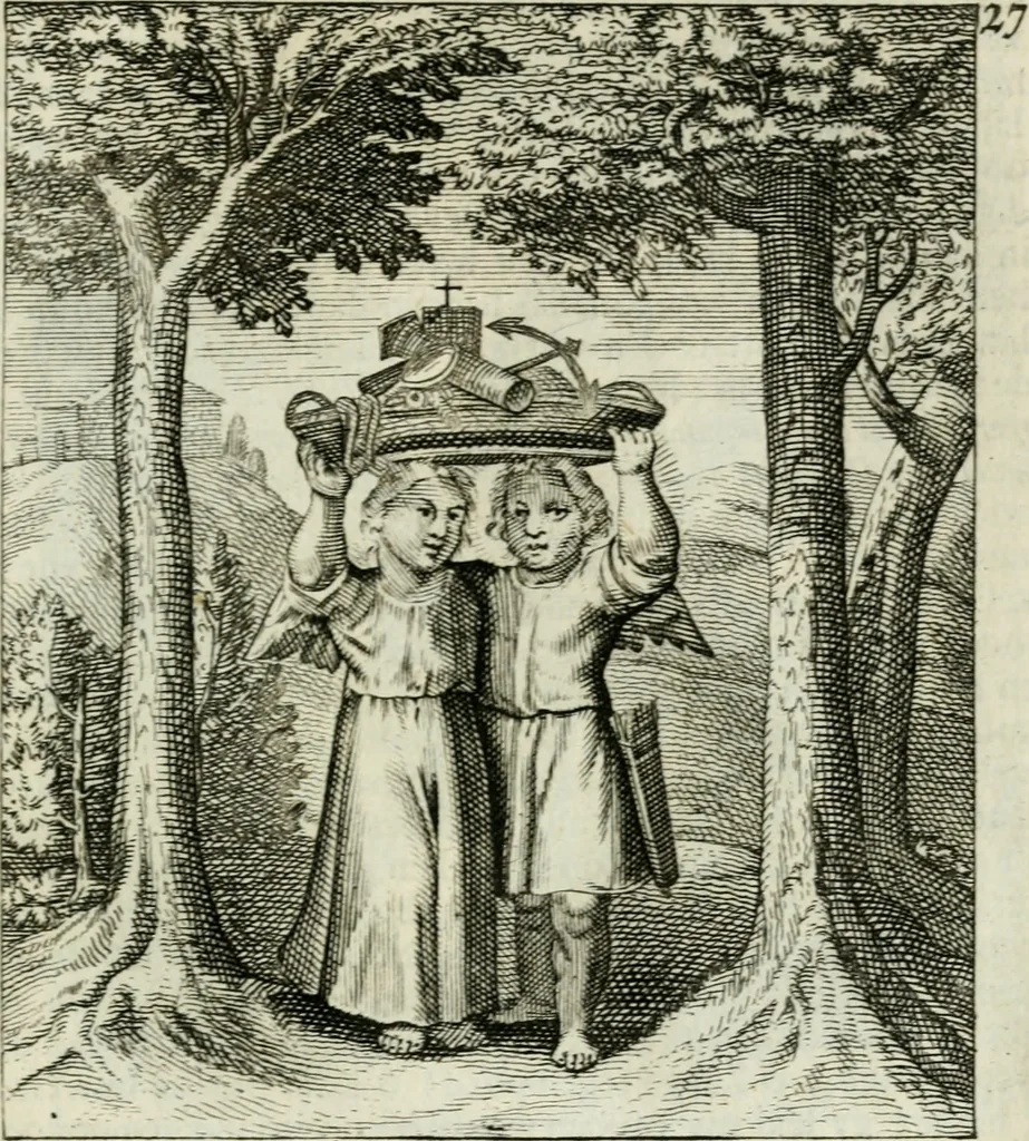 An illustration from Cl. Bruins Aanmerkingen op Otto van Veens Zinnebeelden der goddelyke liefde, 1726, leaf 70