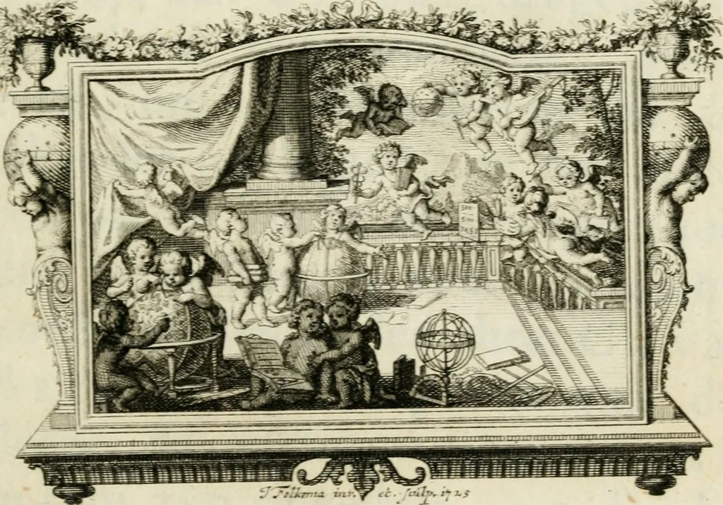 An illustration from Cl. Bruins Aanmerkingen op Otto van Veens Zinnebeelden der goddelyke liefde, 1726, leaf 8