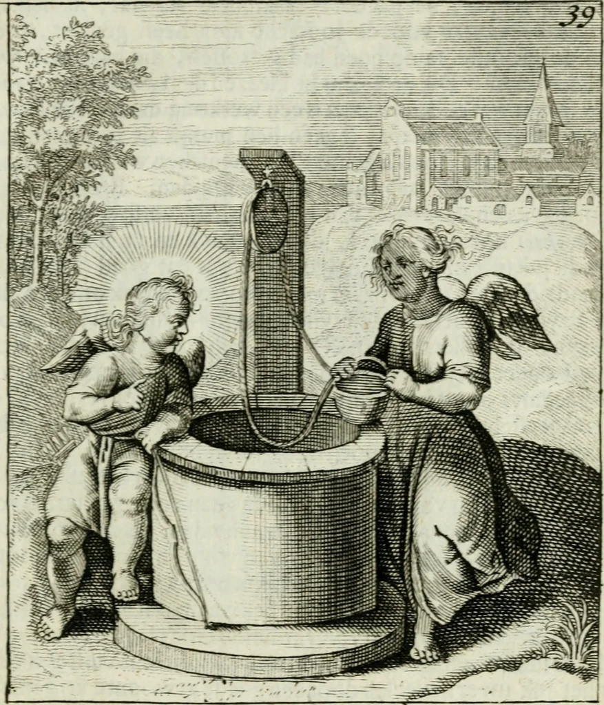 An illustration from Cl. Bruins Aanmerkingen op Otto van Veens Zinnebeelden der goddelyke liefde, 1726, leaf 94