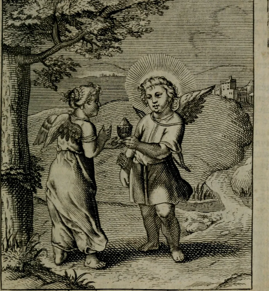 An illustration from Cl. Bruins Aanmerkingen, op Otto van Veens Zinnebeelden der goddelyke liefde, 1726, leaf 114