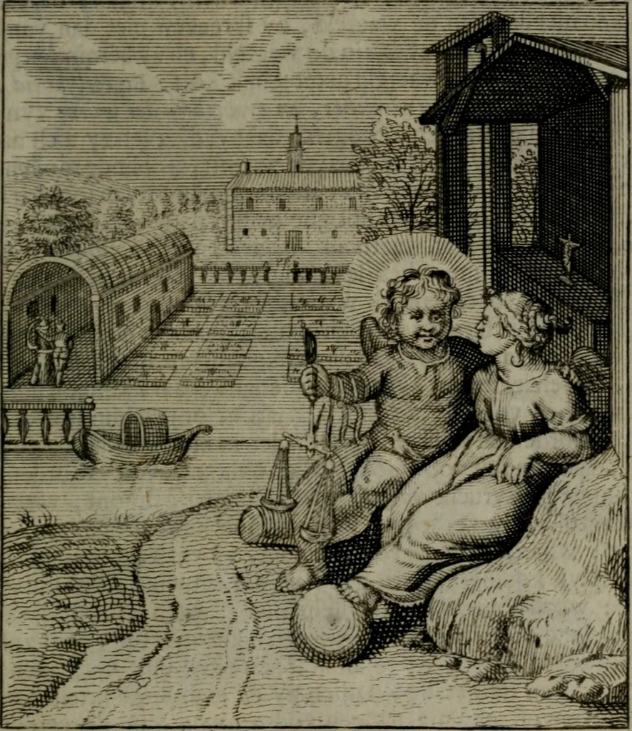 An illustration from Cl. Bruins Aanmerkingen, op Otto van Veens Zinnebeelden der goddelyke liefde, 1726, leaf 118