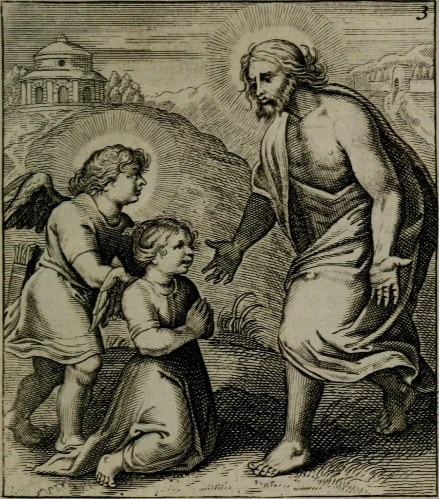 An illustration from Cl. Bruins Aanmerkingen, op Otto van Veens Zinnebeelden der goddelyke liefde, 1726, leaf 22