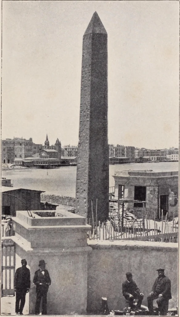 An illustration from Cleopatra's needle : an account of the negotiations leading up to its gift to the city of New York by the Khedive of Egypt, its removal and its history and inscriptions, reprinted from "Egypt and its betrayal", 1908, leaf 32