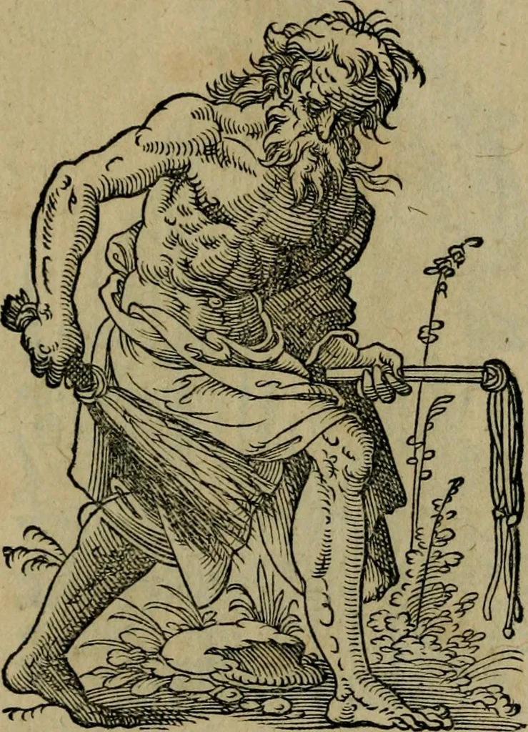 An illustration from Cleri totius Romanae ecclesiae subiecti, seu, Pontificiorvm ordinvm omnivm omnino vtrivsqve sexvs, habitvs, artificiosissimis figuris, quibus Francisci Modii singula octosticha adiecta sunt, nunc primùm à Ivdoco Ammanno expressi: neqve vnquam antehac similiter editi. Addito libello singvlari eivsdem Francisci Modij Brug. in quo cuiusque ordinis ecclesiastici origo, progressus & vestitus ratio breuiter ex variis historicis delineatur, 1585, leaf 132