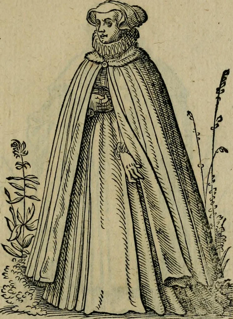 An illustration from Cleri totius Romanae ecclesiae subiecti, seu, Pontificiorvm ordinvm omnivm omnino vtrivsqve sexvs, habitvs, artificiosissimis figuris, quibus Francisci Modii singula octosticha adiecta sunt, nunc primùm à Ivdoco Ammanno expressi: neqve vnquam antehac similiter editi. Addito libello singvlari eivsdem Francisci Modij Brug. in quo cuiusque ordinis ecclesiastici origo, progressus & vestitus ratio breuiter ex variis historicis delineatur, 1585, leaf 178