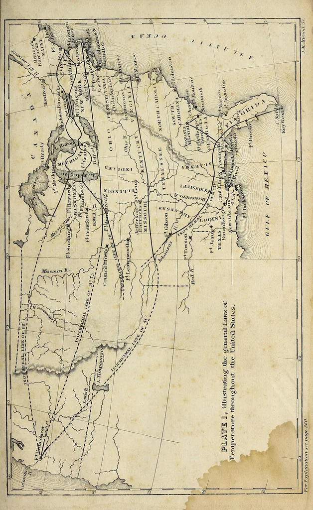 An illustration from The climate of the United States and its endemic influences. Based chiefly on the records of the Medical Department and Adjutant General's Office. United States Army, 1842, leaf 9