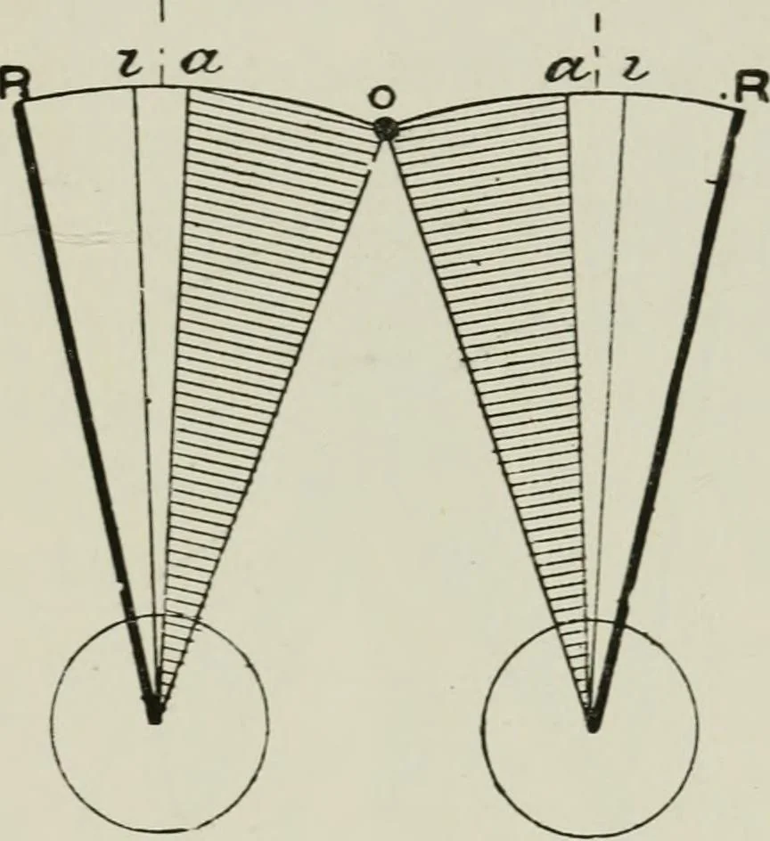 An illustration from The clinical use of prisms; and the decentering of lenses, 1893, leaf 112