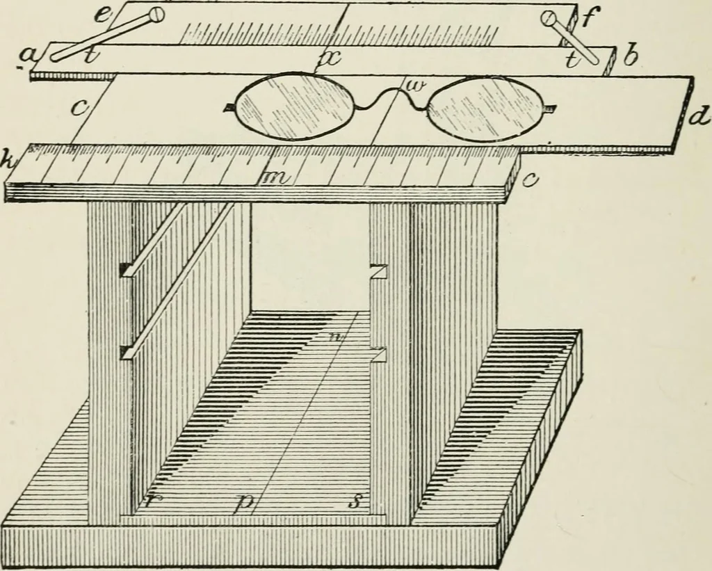 An illustration from The clinical use of prisms; and the decentering of lenses, 1893, leaf 171