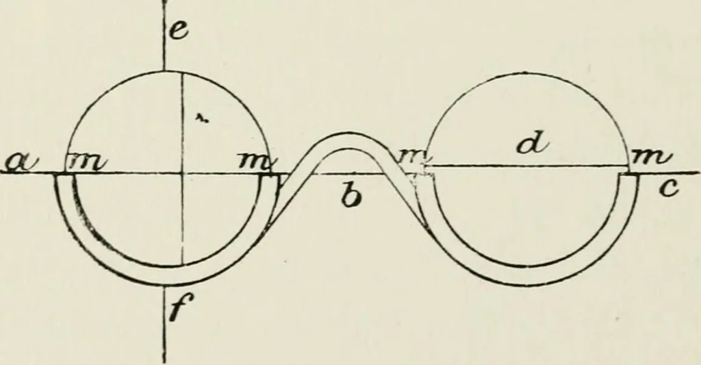 An illustration from The clinical use of prisms; and the decentering of lenses, 1893, leaf 81