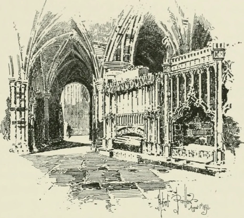 An illustration from Cloister life in the days of Coeur de Lion, 1893, leaf 122