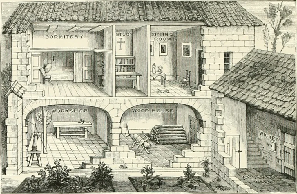 An illustration from Cloister life in the days of Coeur de Lion, 1893, leaf 209