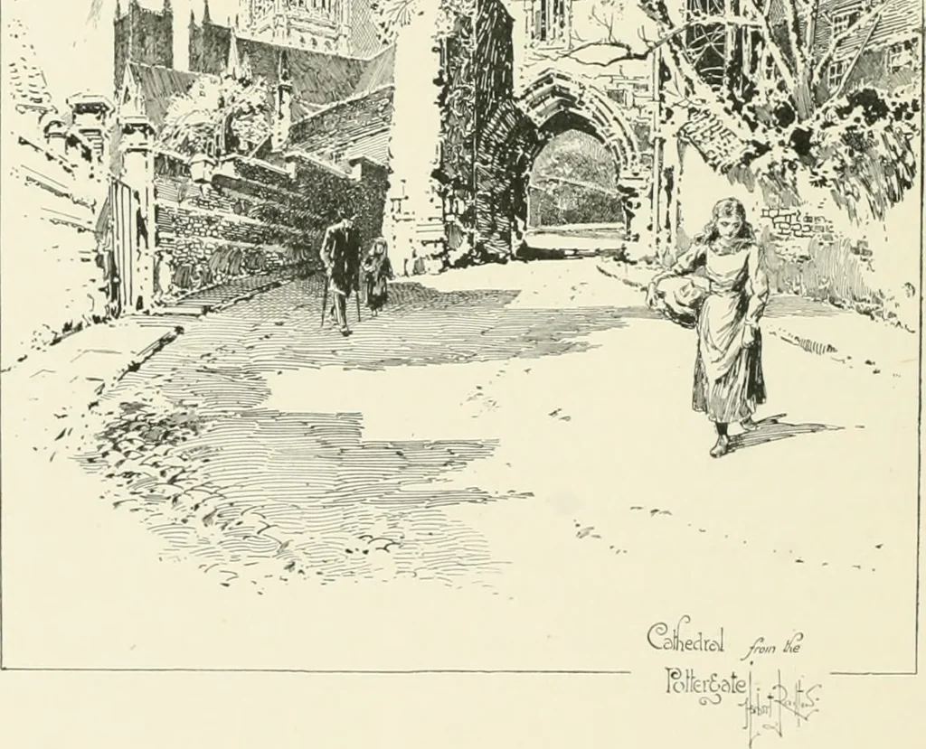 An illustration from Cloister life in the days of Coeur de Lion, 1893, leaf 33