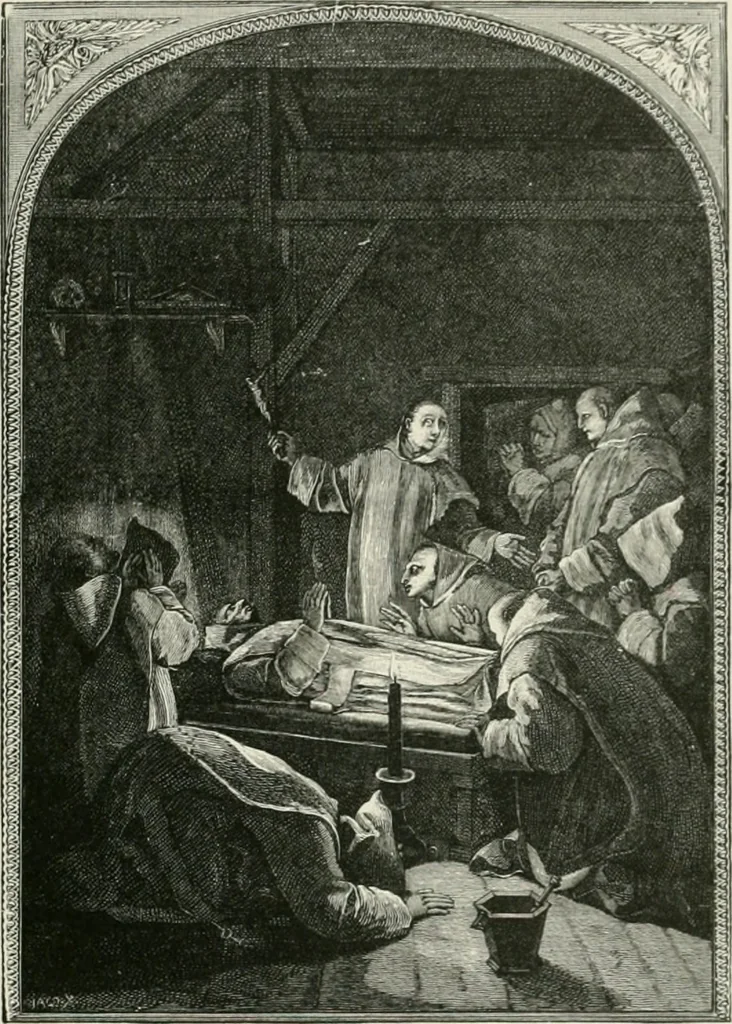 An illustration from Cloister life in the days of Coeur de Lion, 1893, leaf 44