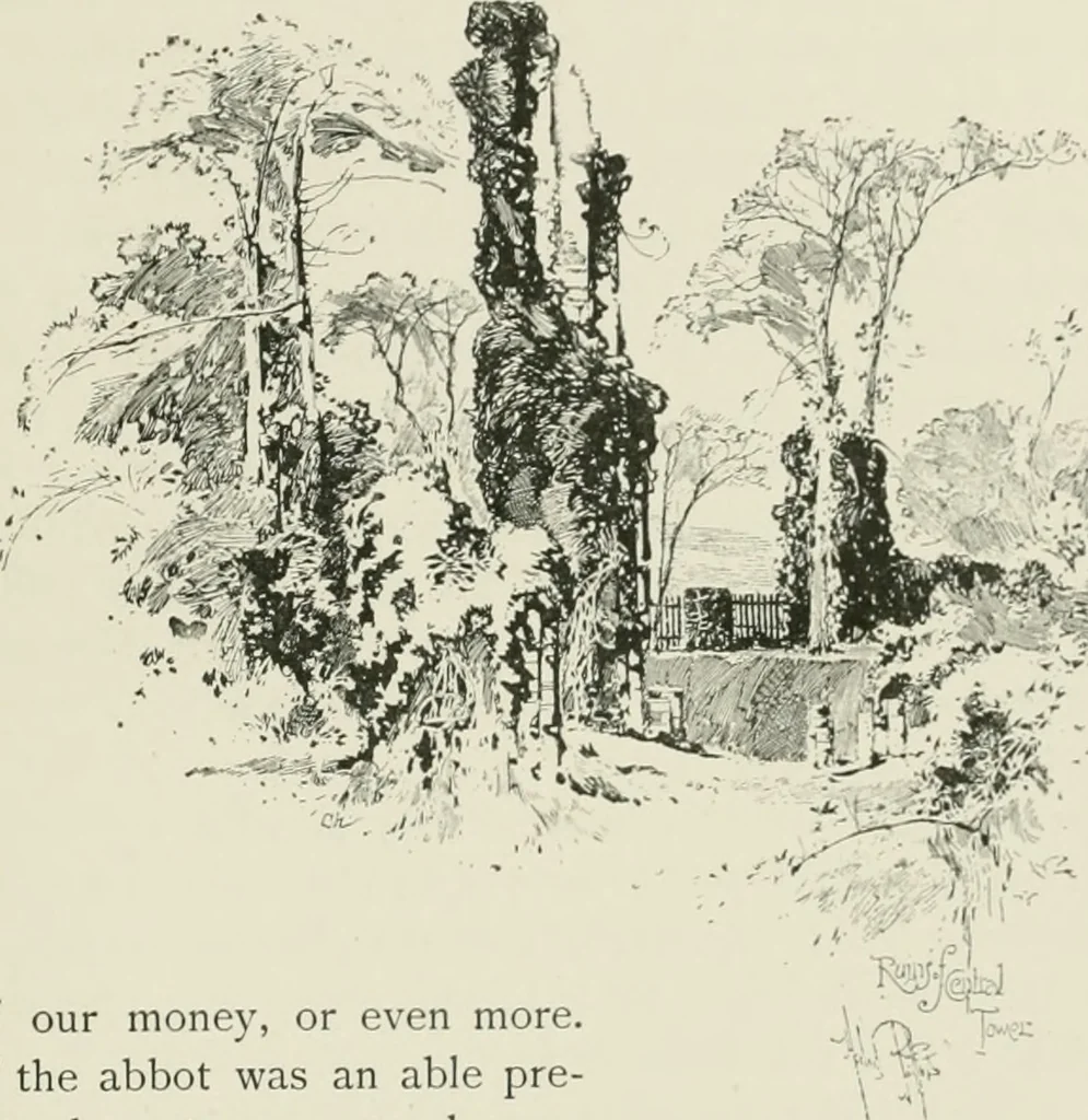 An illustration from Cloister life in the days of Coeur de Lion, 1893, leaf 64