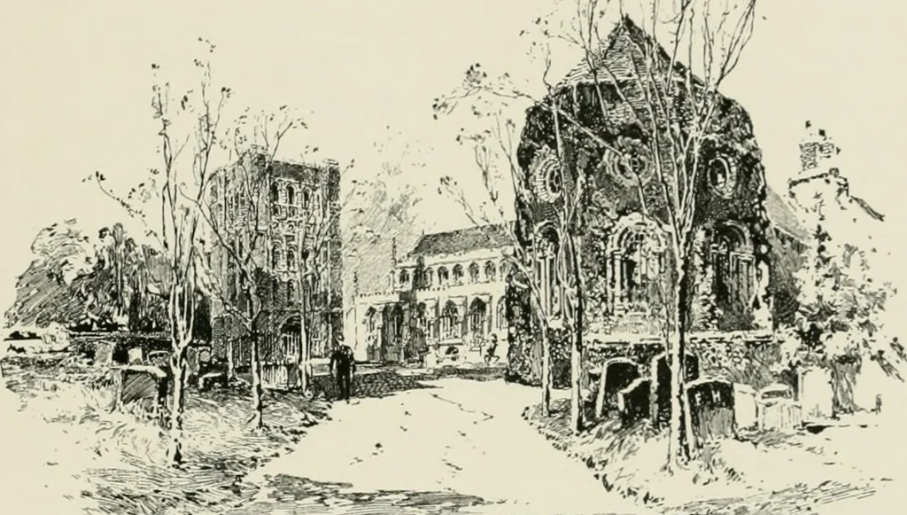 An illustration from Cloister life in the days of Coeur de Lion, 1893, leaf 90
