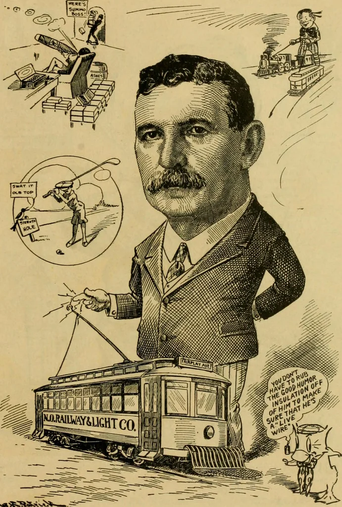 An illustration from Club men of Louisiana in caricature, 1917, leaf 10