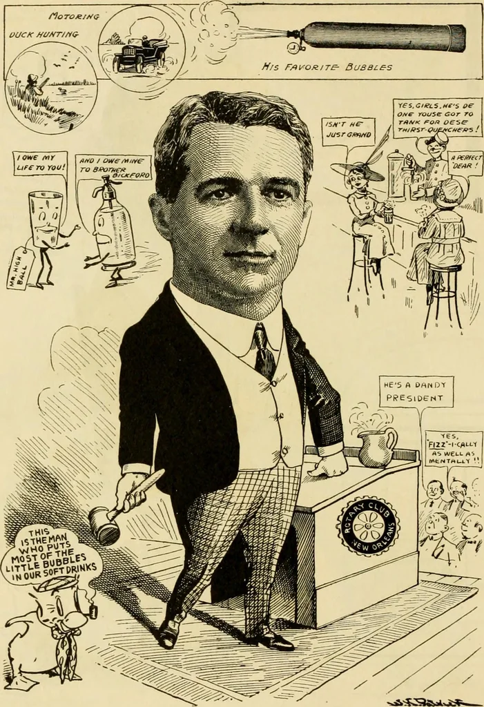 An illustration from Club men of Louisiana in caricature, 1917, leaf 101