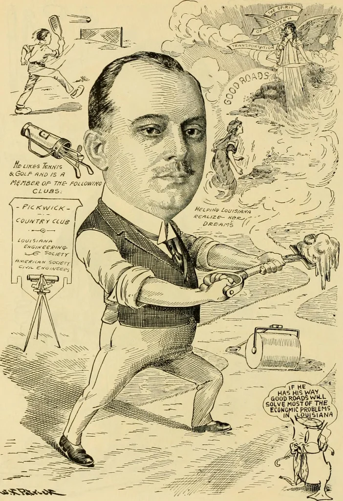 An illustration from Club men of Louisiana in caricature, 1917, leaf 103