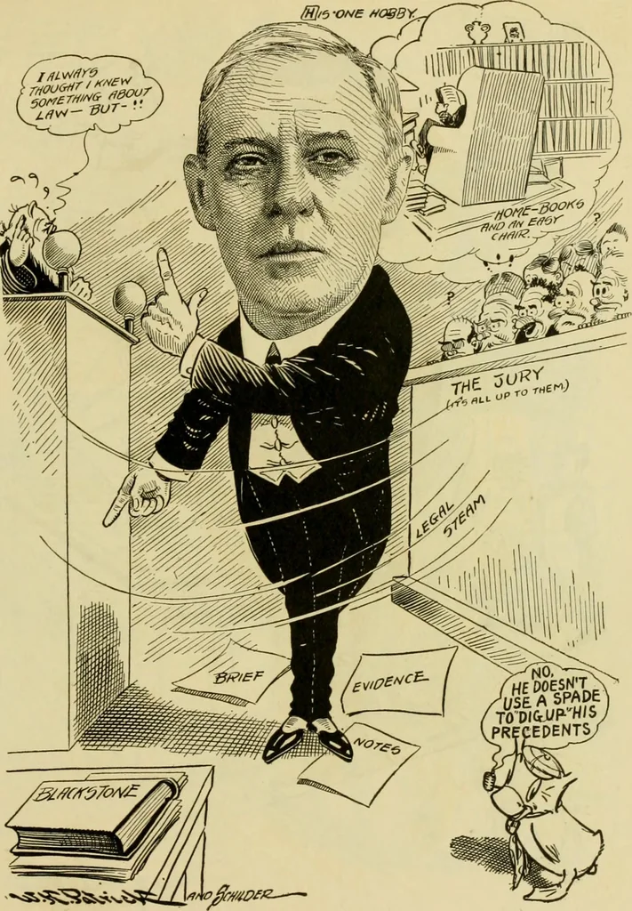An illustration from Club men of Louisiana in caricature, 1917, leaf 110