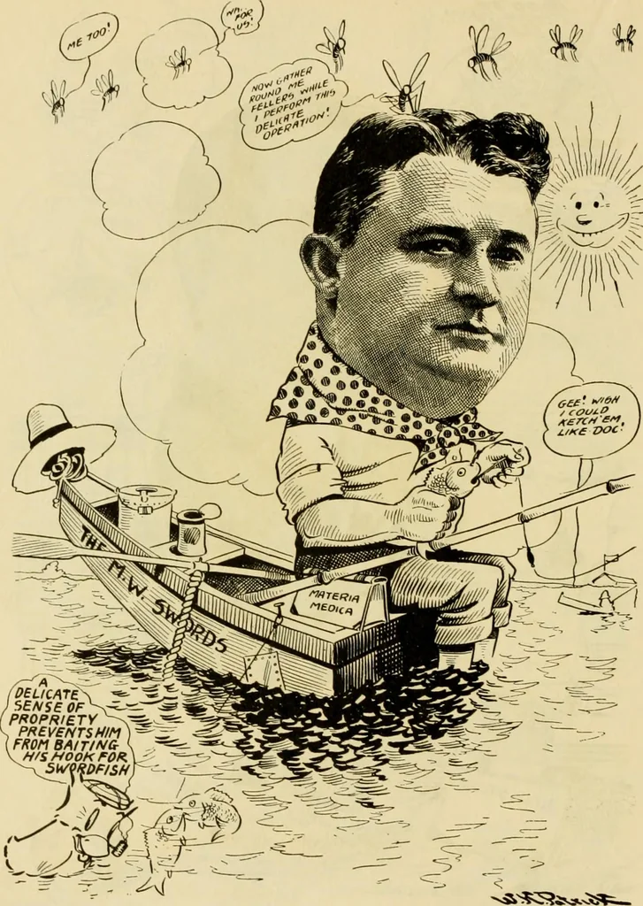 An illustration from Club men of Louisiana in caricature, 1917, leaf 125