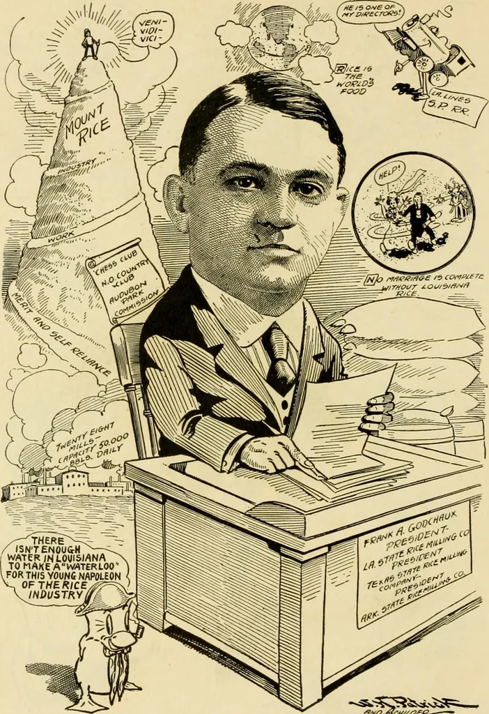 An illustration from Club men of Louisiana in caricature, 1917, leaf 133