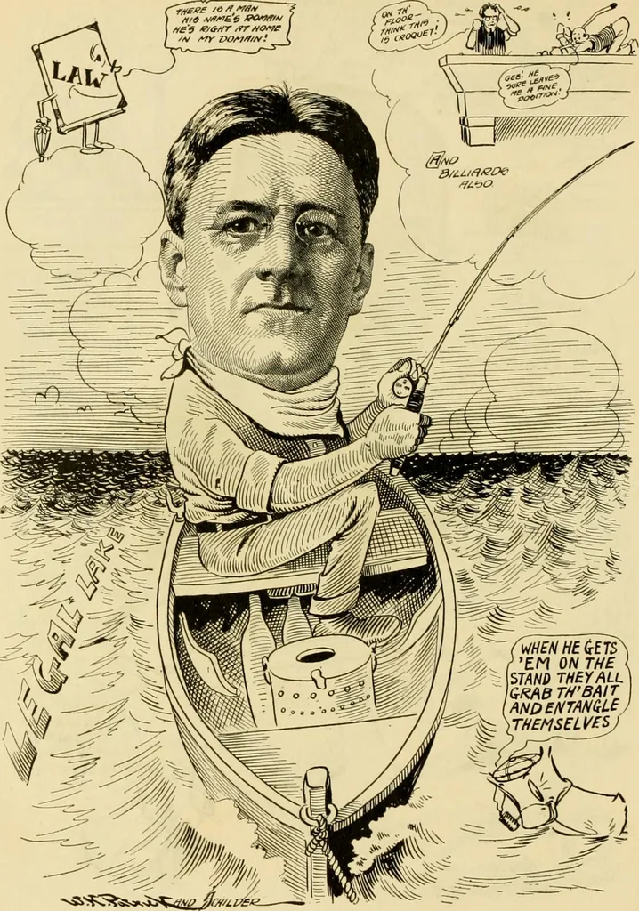An illustration from Club men of Louisiana in caricature, 1917, leaf 135