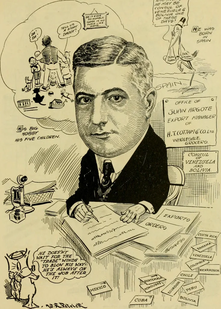 An illustration from Club men of Louisiana in caricature, 1917, leaf 140