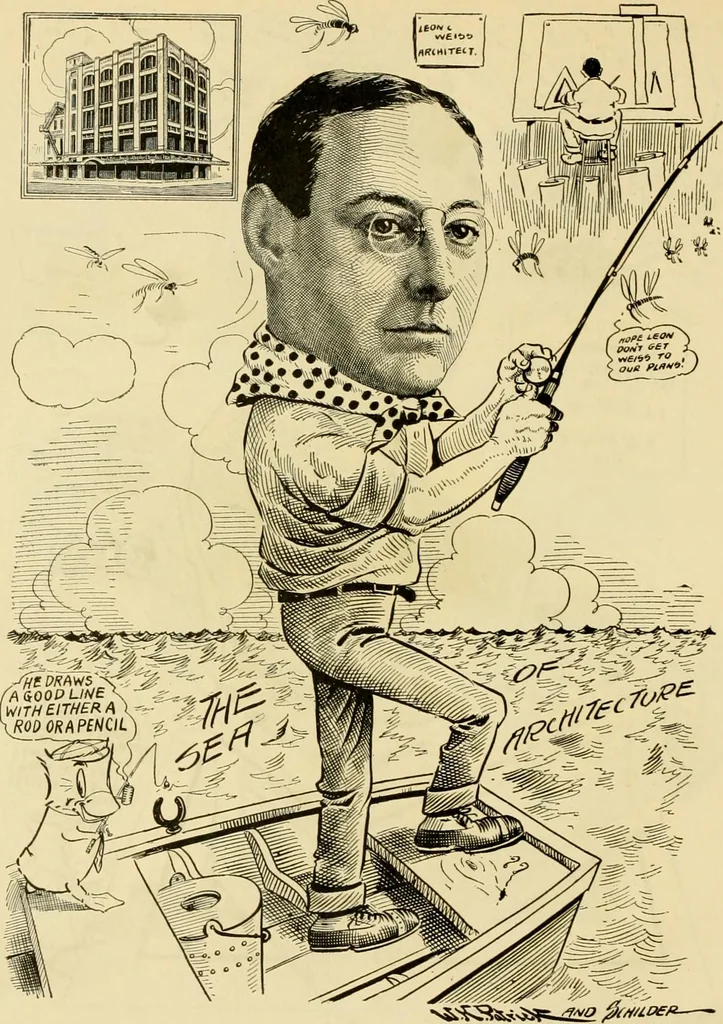 An illustration from Club men of Louisiana in caricature, 1917, leaf 147
