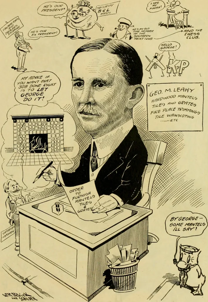An illustration from Club men of Louisiana in caricature, 1917, leaf 152