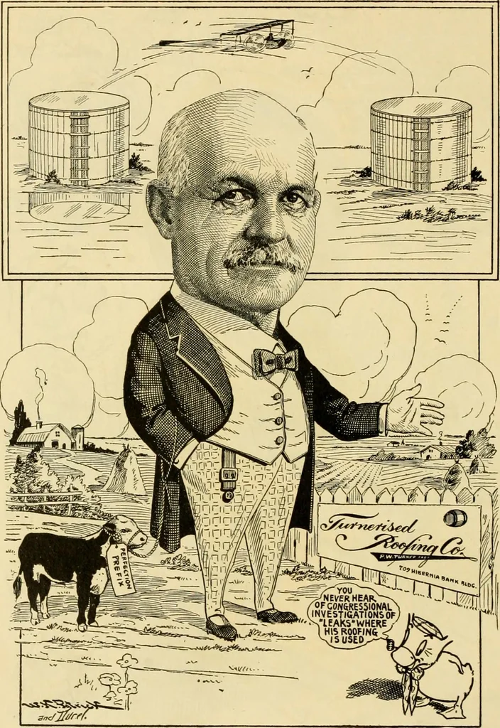An illustration from Club men of Louisiana in caricature, 1917, leaf 159