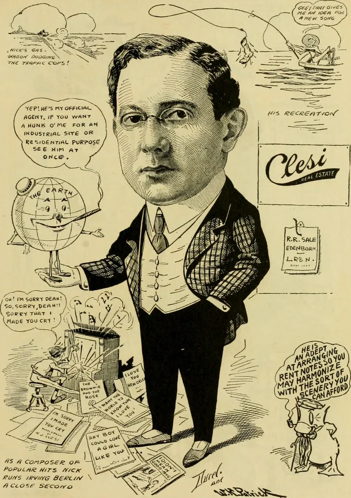 An illustration from Club men of Louisiana in caricature, 1917, leaf 160