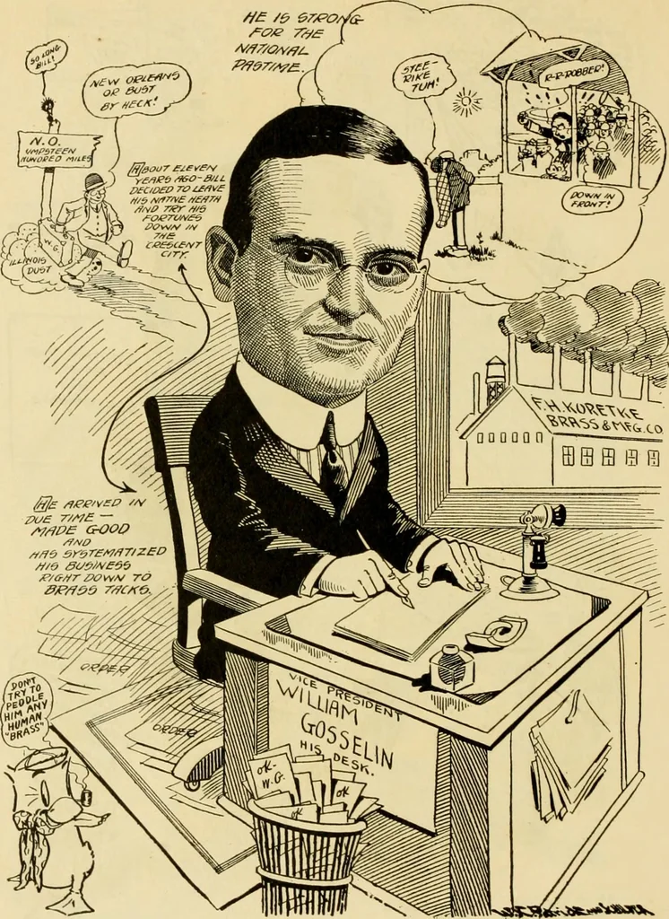 An illustration from Club men of Louisiana in caricature, 1917, leaf 163