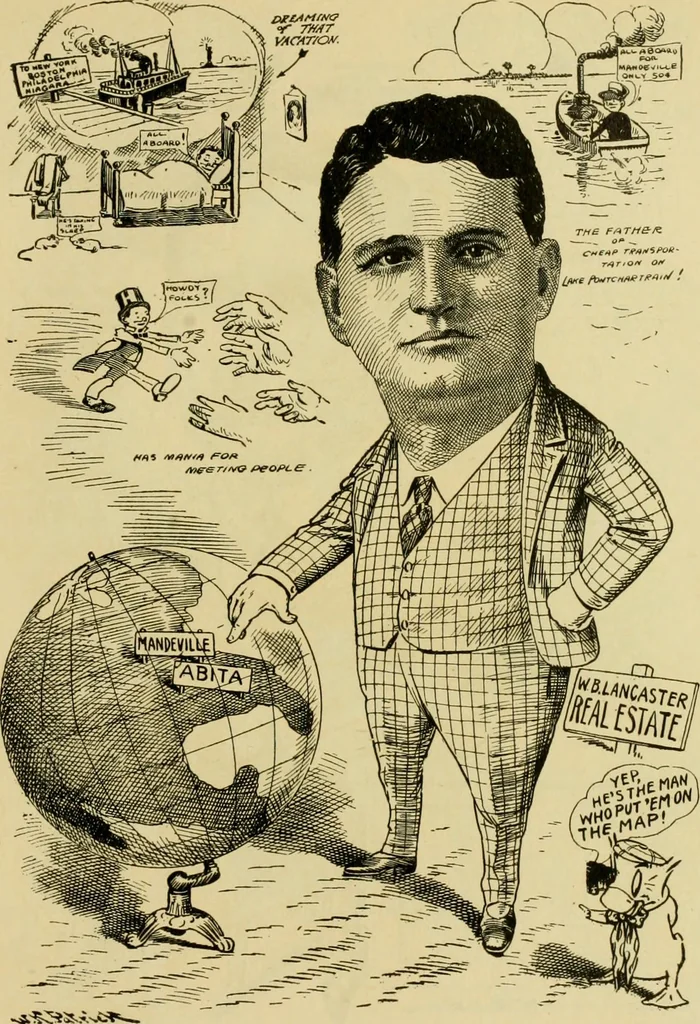An illustration from Club men of Louisiana in caricature, 1917, leaf 164
