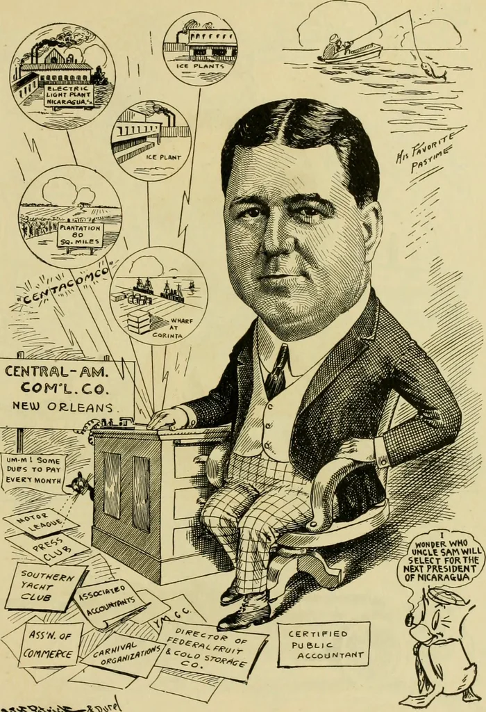 An illustration from Club men of Louisiana in caricature, 1917, leaf 170