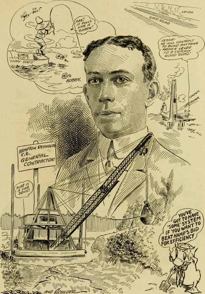 An illustration from Club men of Louisiana in caricature, 1917, leaf 178