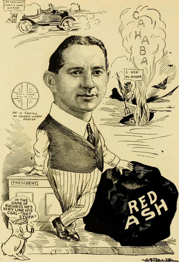An illustration from Club men of Louisiana in caricature, 1917, leaf 179