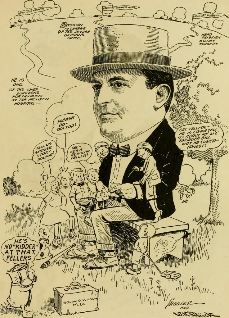 An illustration from Club men of Louisiana in caricature, 1917, leaf 194