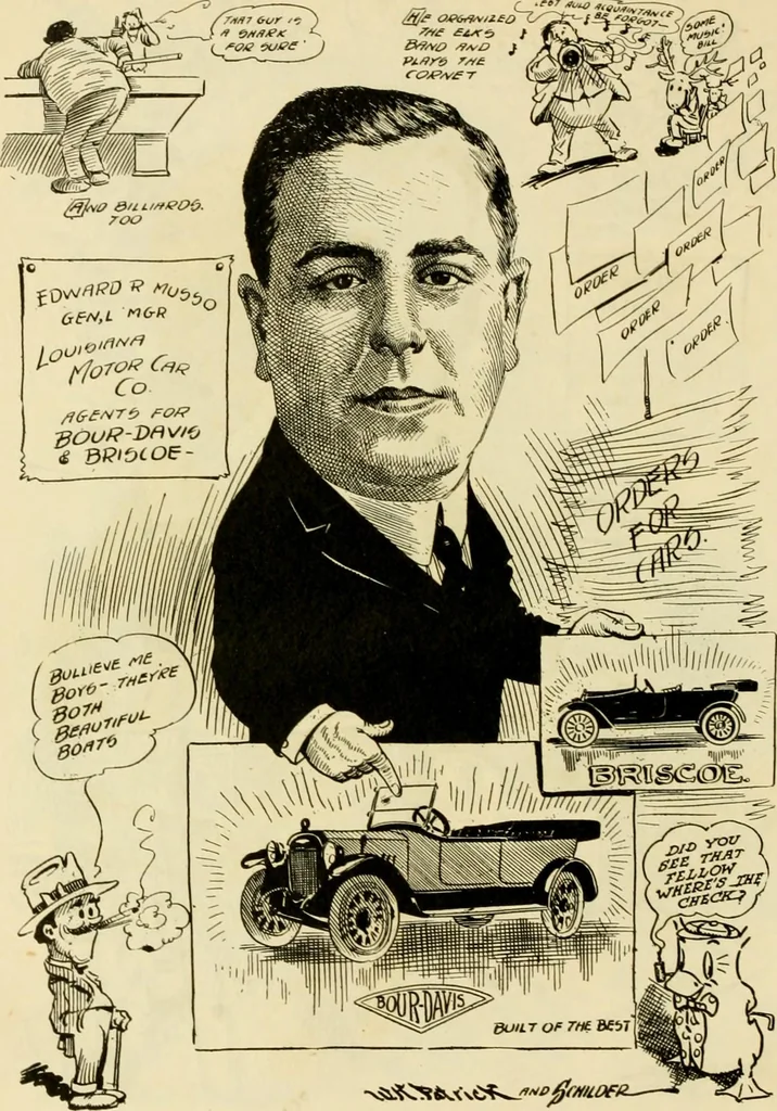 An illustration from Club men of Louisiana in caricature, 1917, leaf 197
