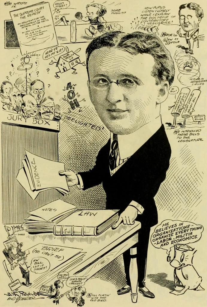An illustration from Club men of Louisiana in caricature, 1917, leaf 200