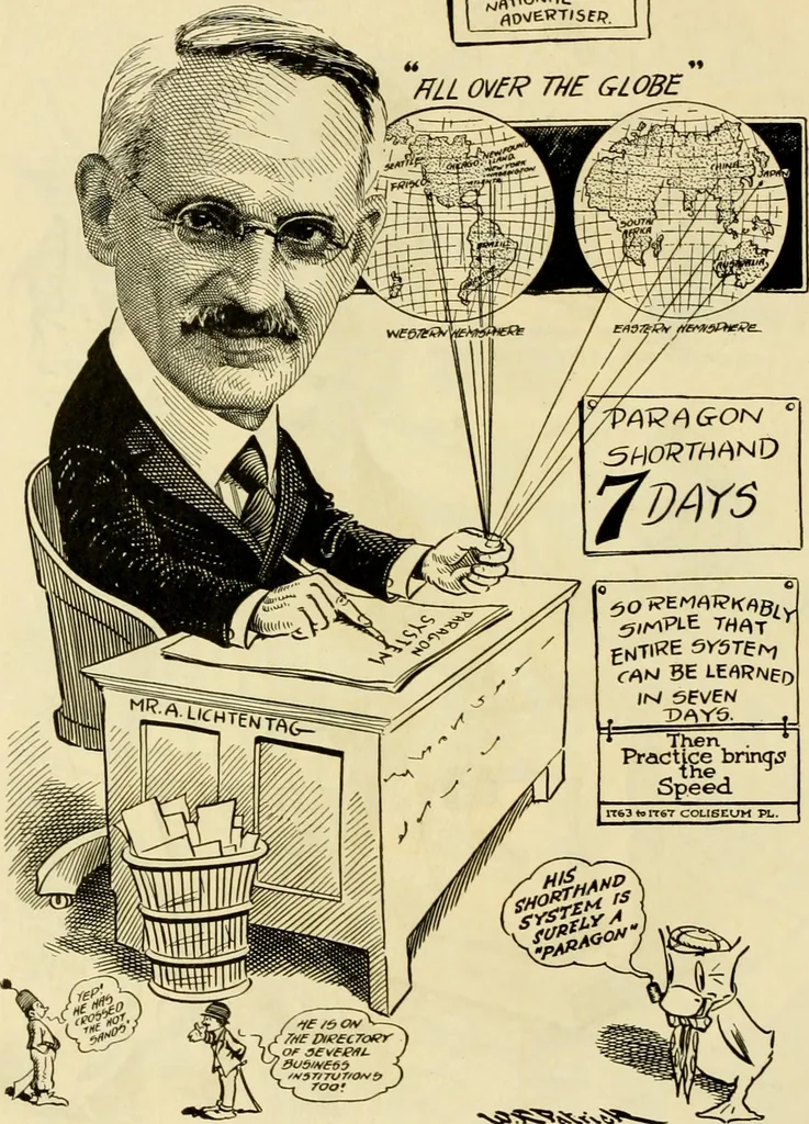 An illustration from Club men of Louisiana in caricature, 1917, leaf 203