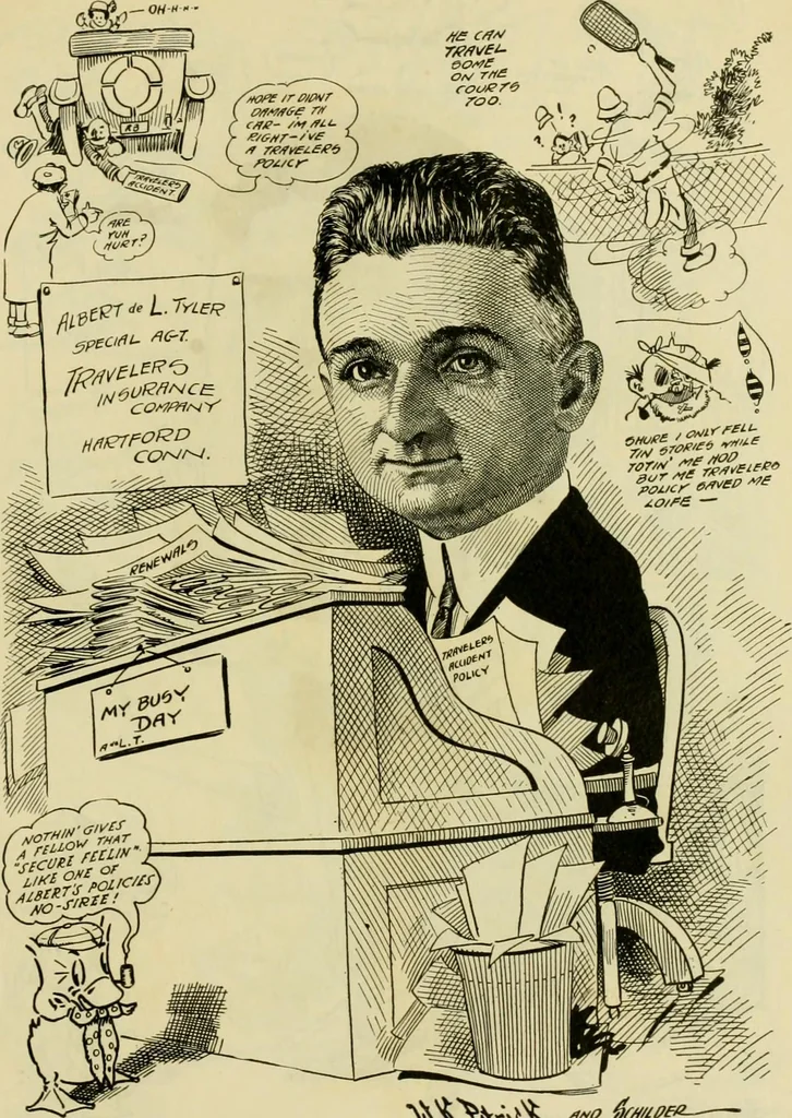 An illustration from Club men of Louisiana in caricature, 1917, leaf 206