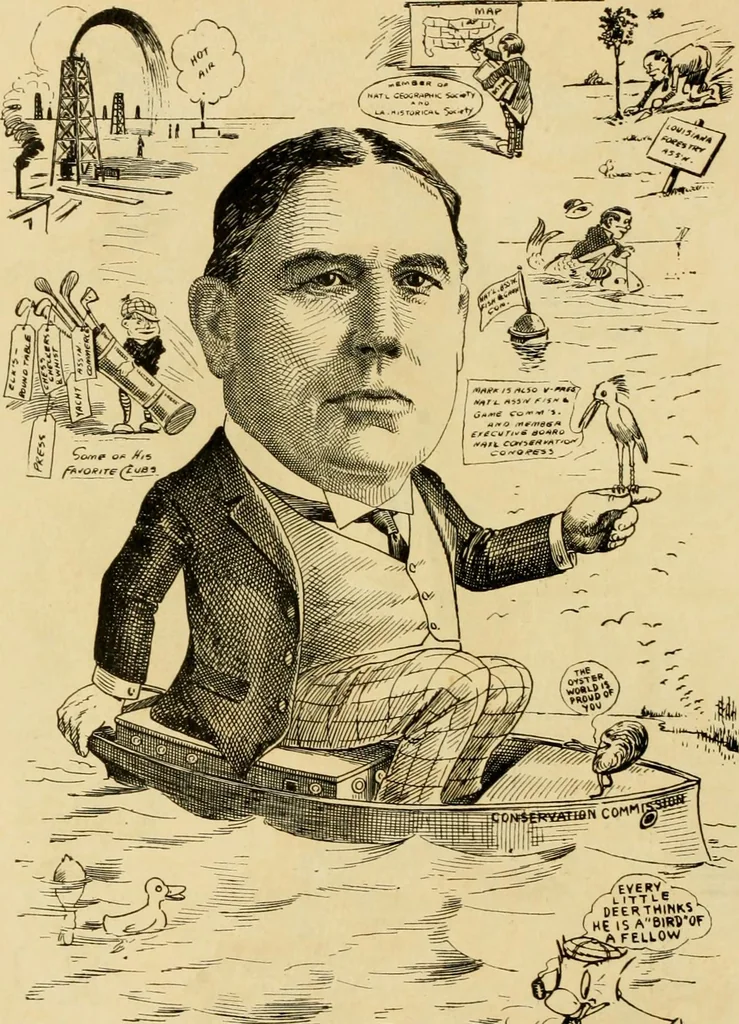 An illustration from Club men of Louisiana in caricature, 1917, leaf 21