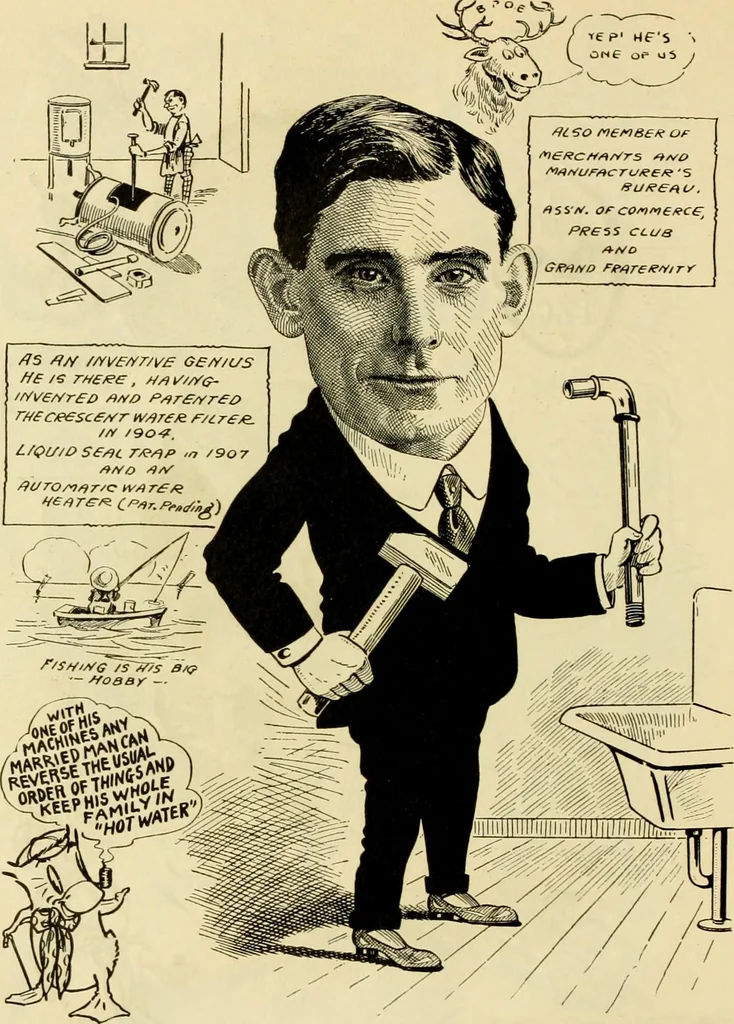 An illustration from Club men of Louisiana in caricature, 1917, leaf 211