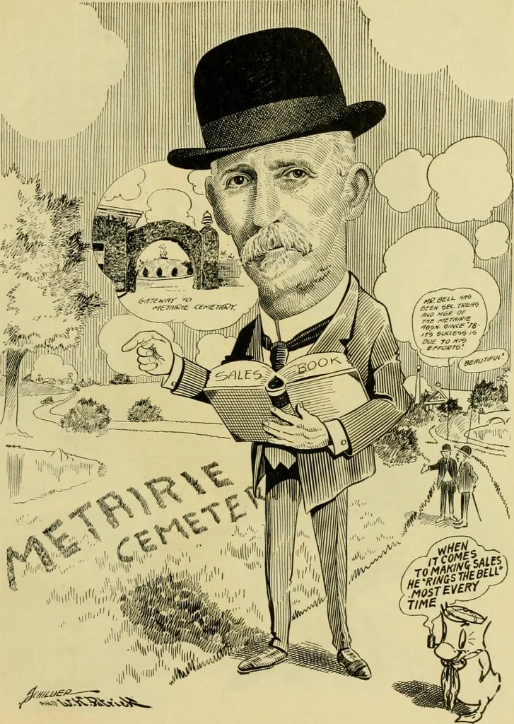 An illustration from Club men of Louisiana in caricature, 1917, leaf 212