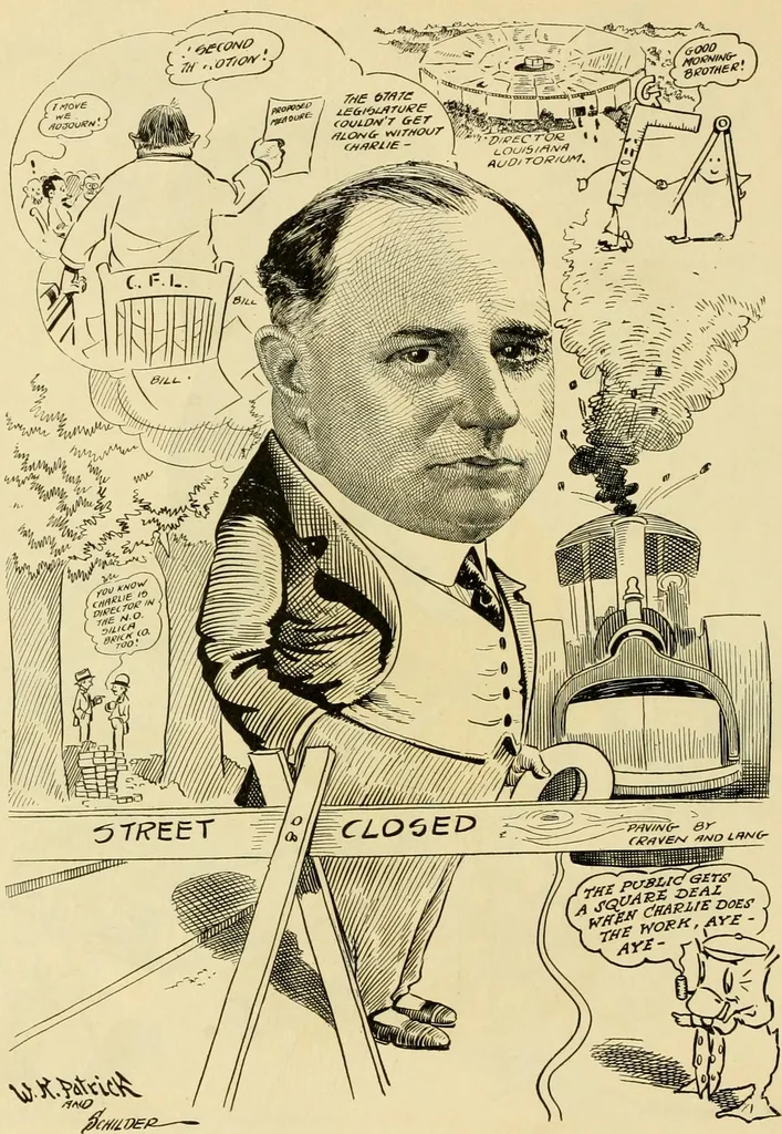 An illustration from Club men of Louisiana in caricature, 1917, leaf 217