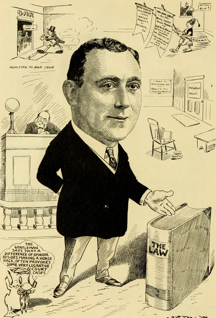 An illustration from Club men of Louisiana in caricature, 1917, leaf 231