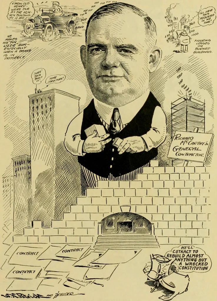 An illustration from Club men of Louisiana in caricature, 1917, leaf 232